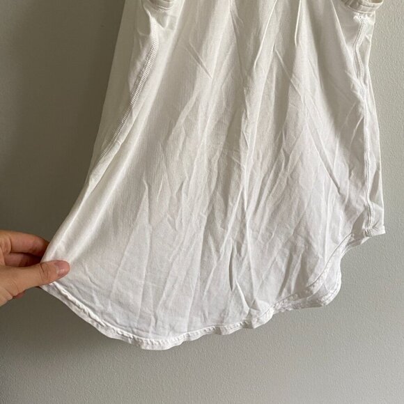 LULULEMON White Racerback t-Back Scoop Neck Tank Top Size  4 - Picture 7 of 9